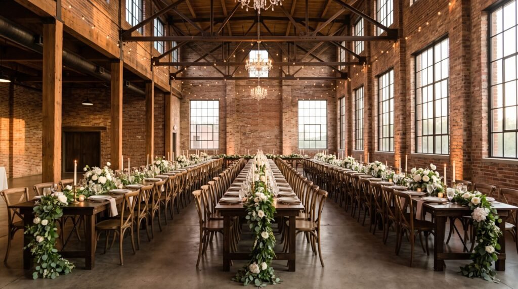 Historic warehouse reception venue in Natchitoches Louisiana