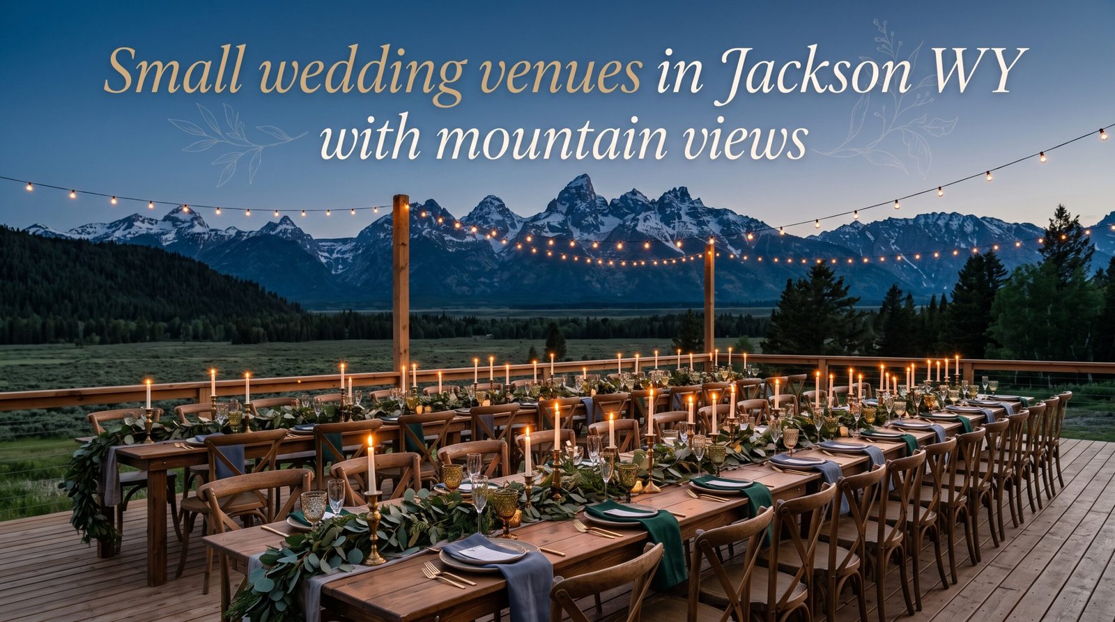 Small Wedding Venues in Jackson WY for 20 to 50 Guests