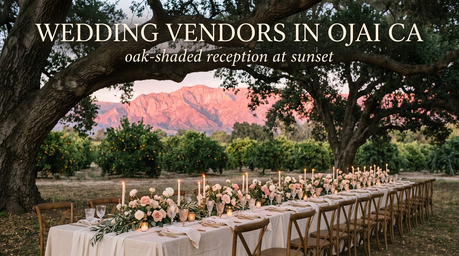 Wedding Vendors in Ojai CA: Florists, Caterers, DJs, Bakeries and Venues