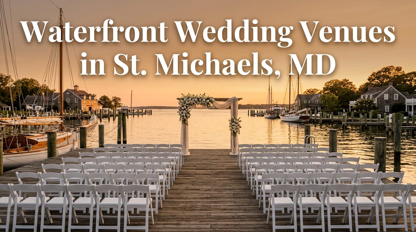 Waterfront wedding venues in St. Michaels MD harbor ceremony