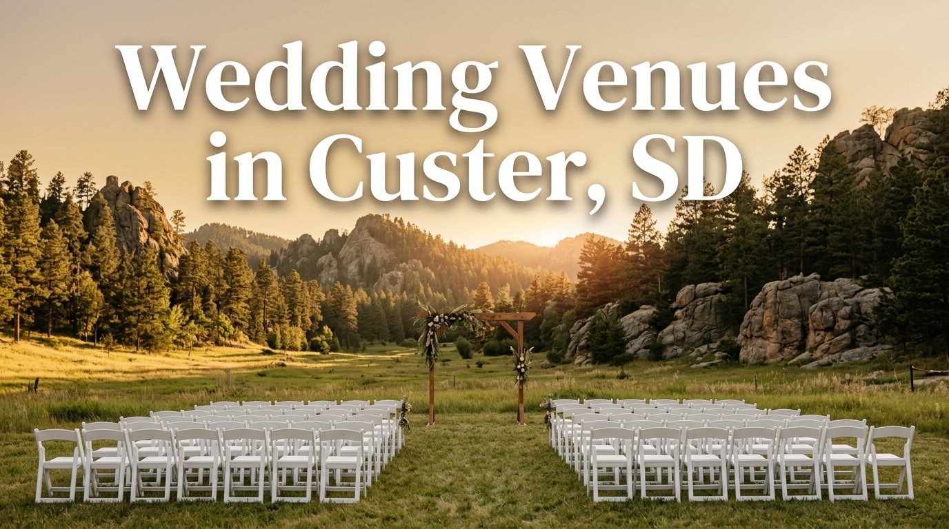 Wedding venues in Custer SD creekside lawn in the Black Hills